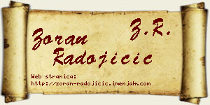 Zoran Radojičić vizit kartica